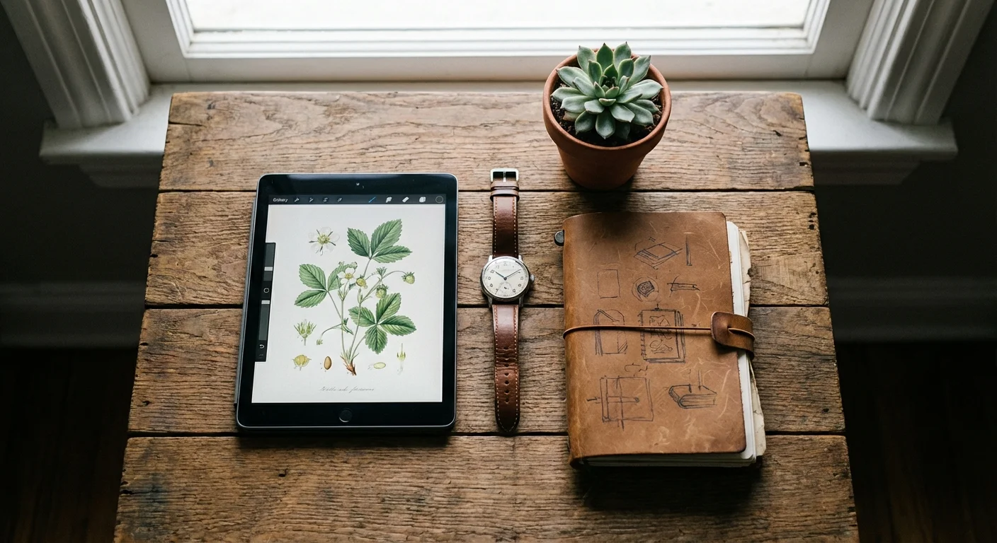 A balanced arrangement of diverse objects on a table, symbolizing a diversified portfolio.