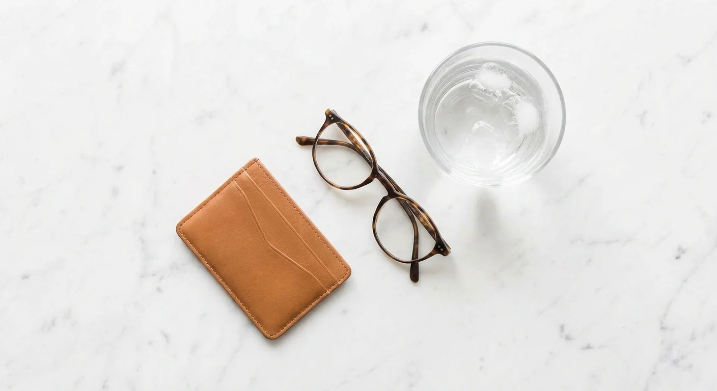 A clean, minimalist flat lay representing financial security and clarity.