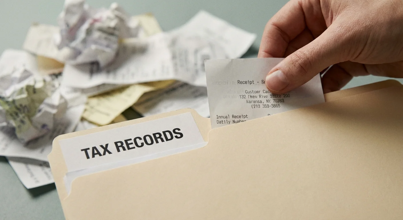 A minimalist scale balancing gold coins and a green leaf.
