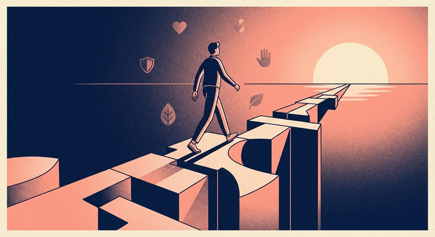 A person setting up a dual-monitor stand at a modern home office desk.