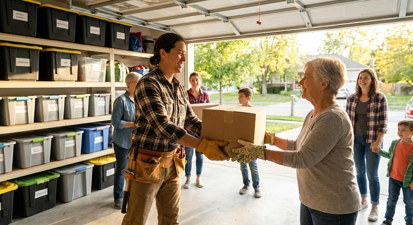 A person talking on a phone while looking out a window in a modern home.