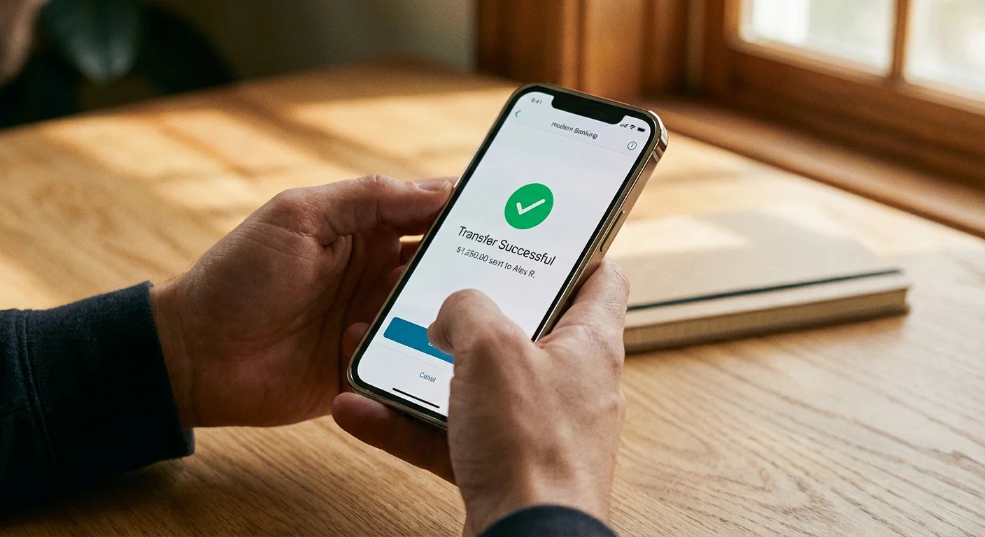 A professional smiling while looking at a laptop, representing the clarity gained from expert advice.