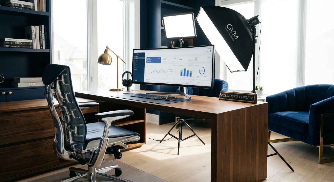 A well-equipped modern home office showing professional gear that qualifies for tax deductions.