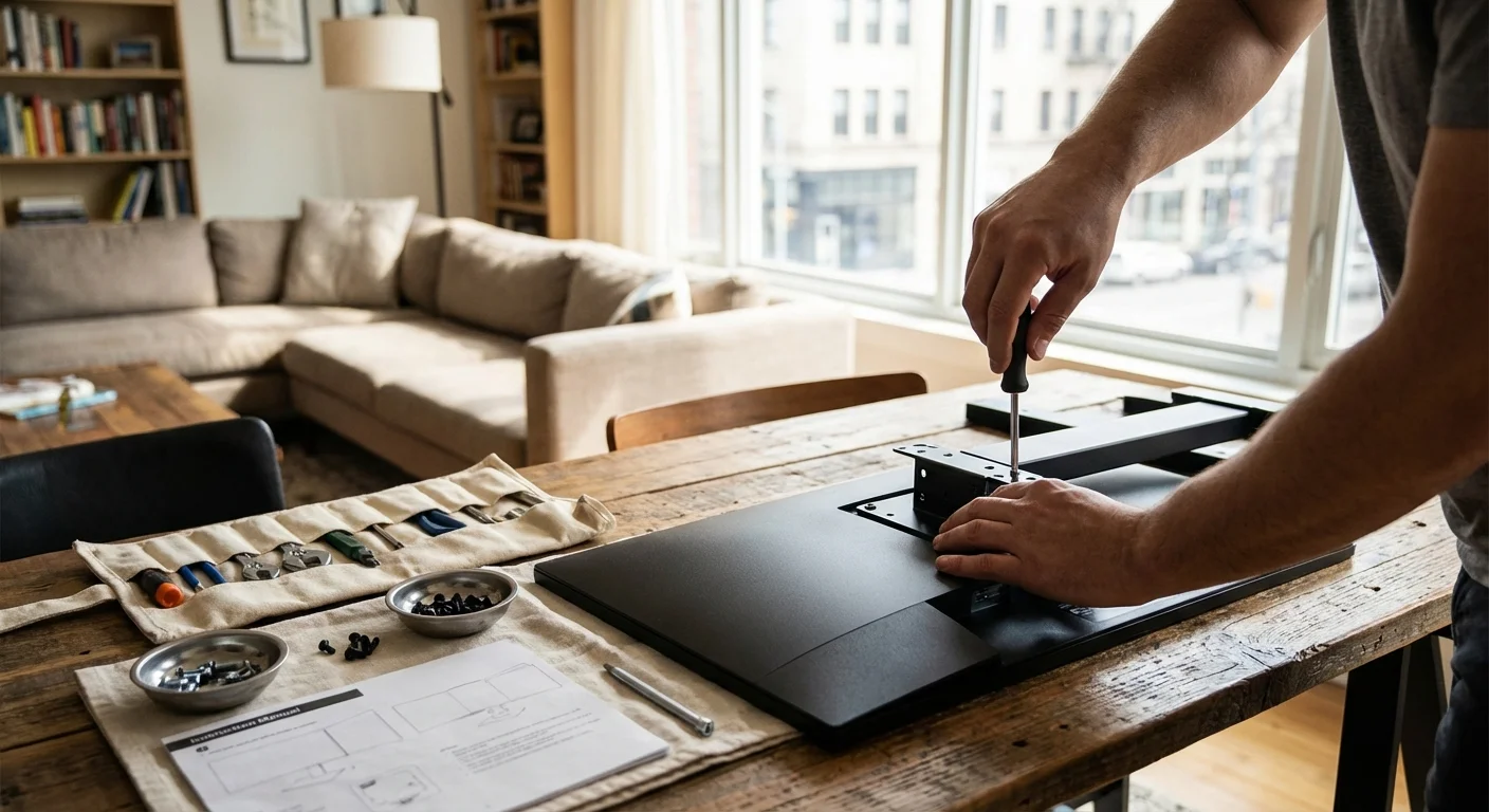 A woman looking thoughtfully out of a large window, symbolizing the need for careful reflection in planning.