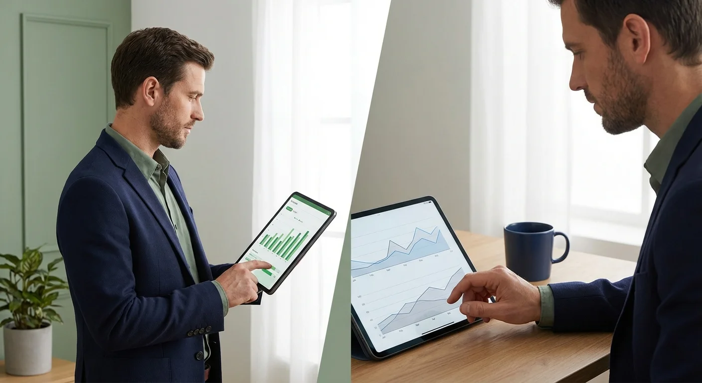 A modern multi-functional workspace showing different areas for various professional tasks.