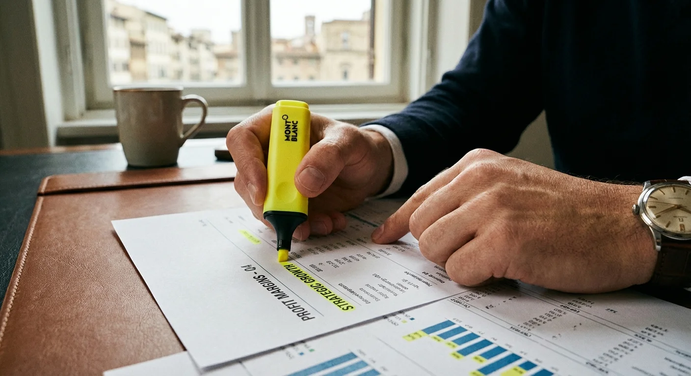 Close-up of hands highlighting a document, symbolizing attention to detail and avoiding mistakes.