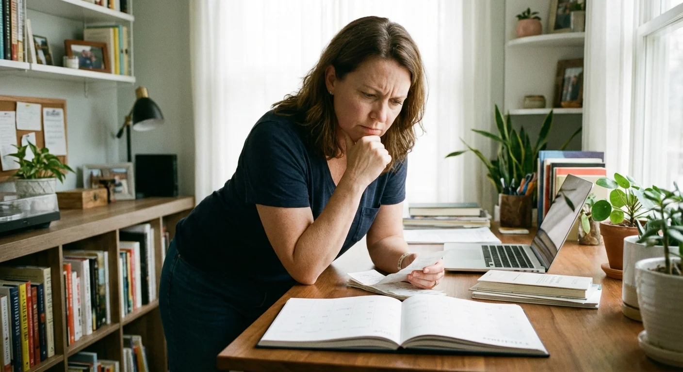 Close-up of hands holding a tablet in a bright room, representing clarity and financial education.