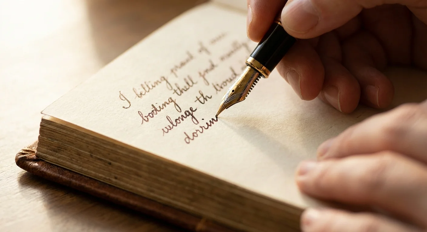 Close-up of hands meticulously writing in a journal, representing zero-based budgeting precision.