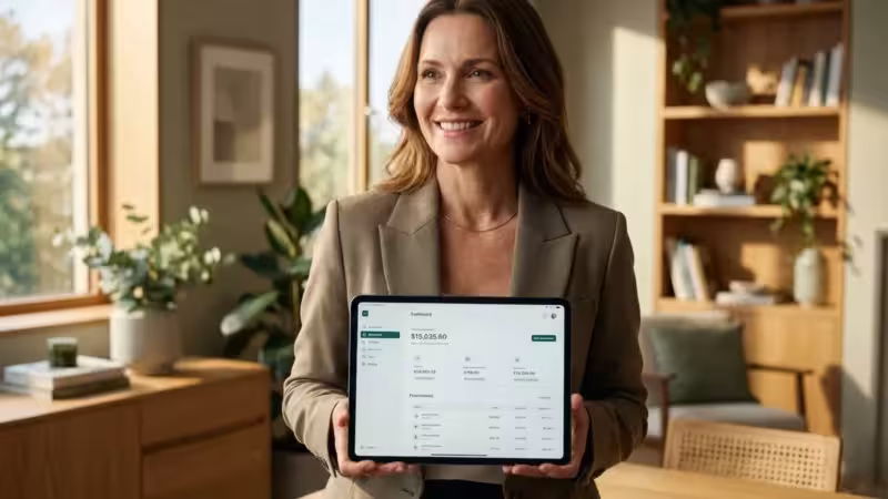 A person in a modern home office reviewing financial data on a tablet, representing smart money management in 2026.