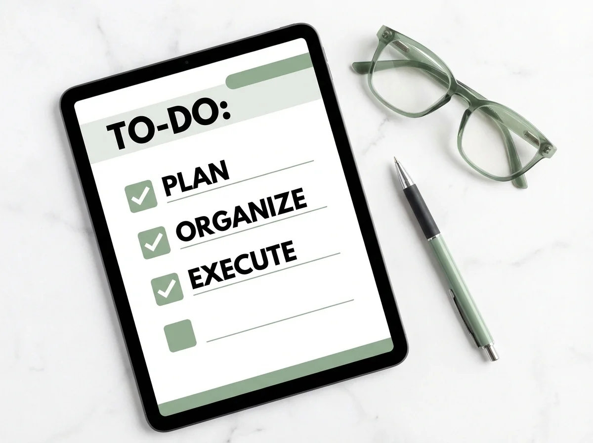 A digital checklist on a tablet, symbolizing a step-by-step financial process.