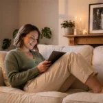 A retired couple looking out over a mountain valley at sunrise, symbolizing the peak of their financial journey.
