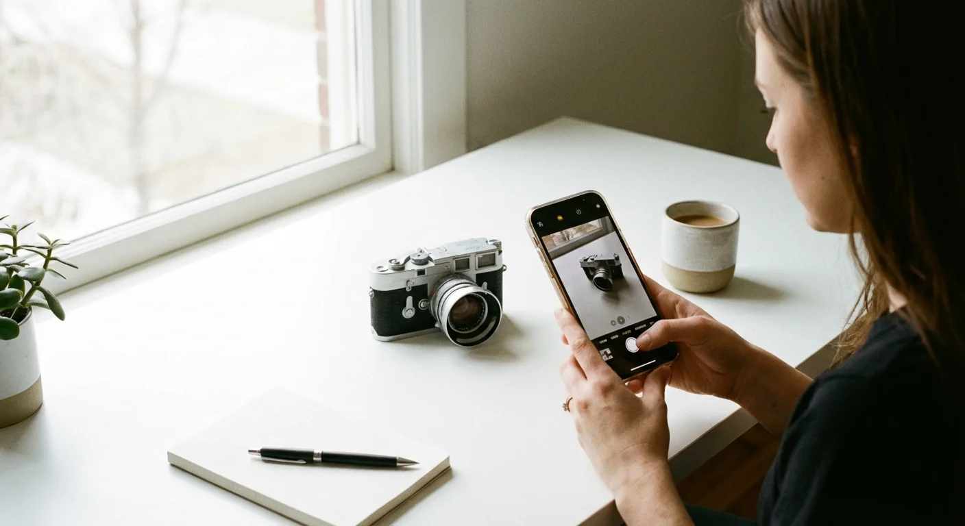 Two smartphones on a desk showing different banking app interfaces.
