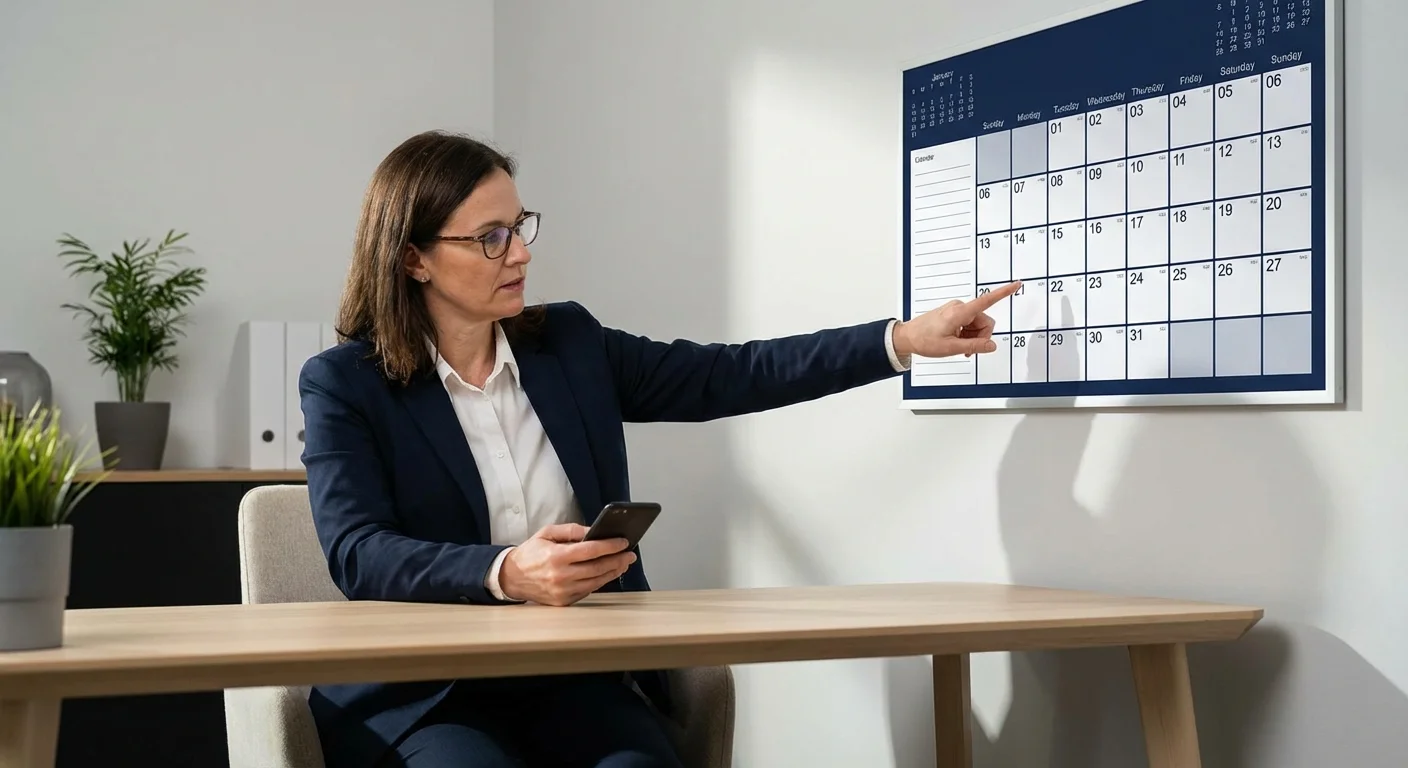 A man comparing two digital tablets in a bright office, representing the choice between HDHP and PPO.